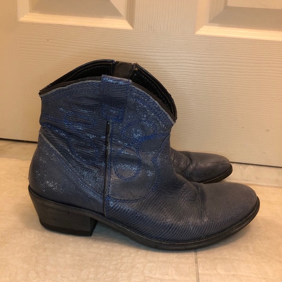 Manas Lea Foscati Leather Italian Cowboy Boots - Picture 9 of 14